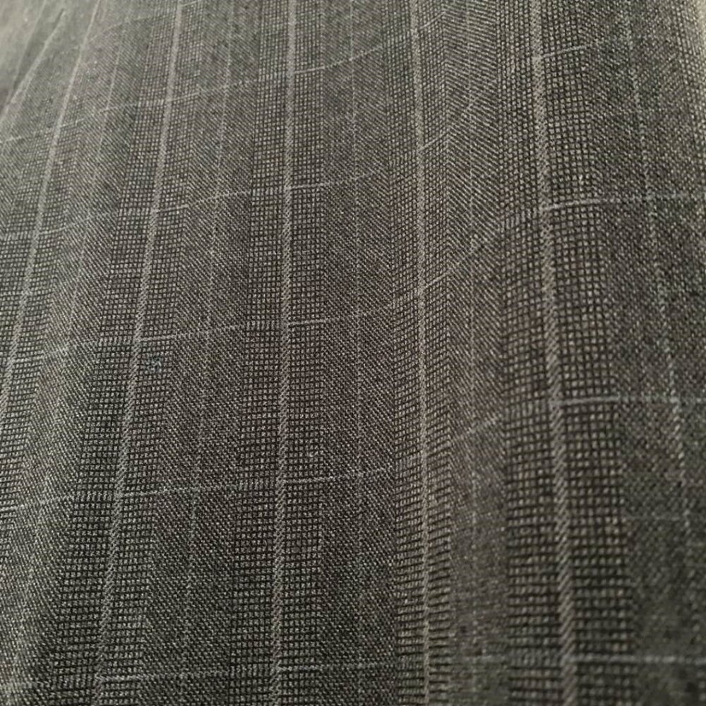 Worthington Petite Stretch Grey Plaid Business Casual Dress Pants - Picture 9 of 13